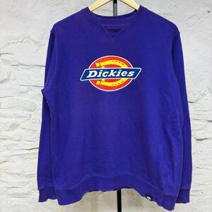 Dickies Vintage 90s y2k Big Logo Crewneck Sweatshirt Purple Workwear 100% Cotton
